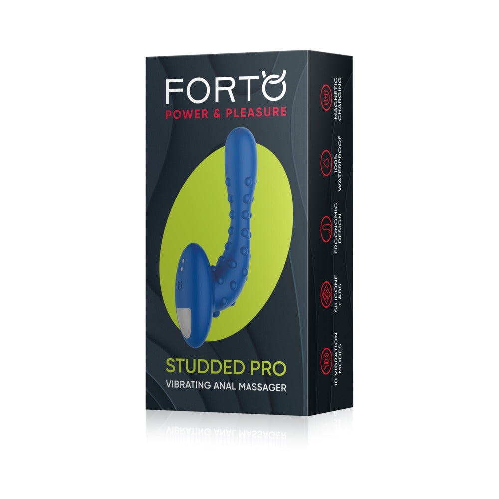 FORTO - STUDDED PRO RECHARGEABLE SILICONE VIBRATING ANAL MASSAGER
