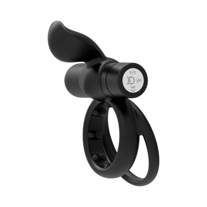 FORTO - POINTER RECHARGEABLE SILICONE VIBRATING DUAL COCKRING WITH EXTERNAL STIMULATOR