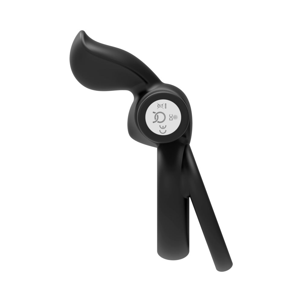 FORTO - POINTER RECHARGEABLE SILICONE VIBRATING DUAL COCKRING WITH EXTERNAL STIMULATOR