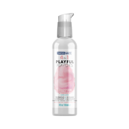 SWISS NAVY - 4 IN 1 PLAYFUL FLAVORS COTTON CANDY 4 OZ.