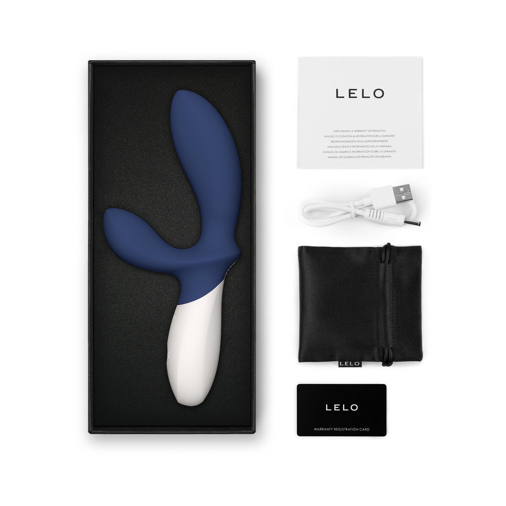 LELO - LOKI WAVE 2 RECHARGEABLE SILICONE DUAL-STIMULATION PROSTATE VIBRATOR BASE BLUE