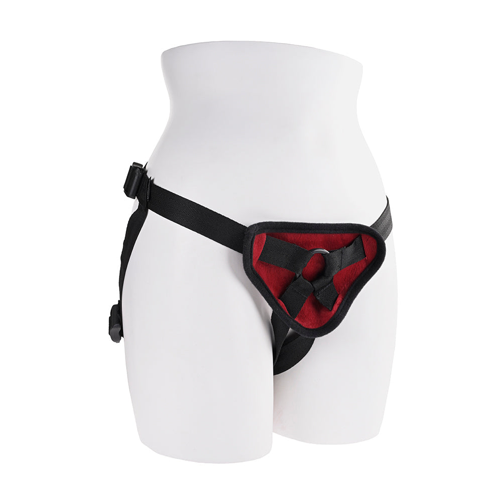 SPORTSHEETS - SAFFRON SILICONE PEGGING KIT WITH ADJUSTABLE STRAP-ON HARNESS & 5 IN. DILDO