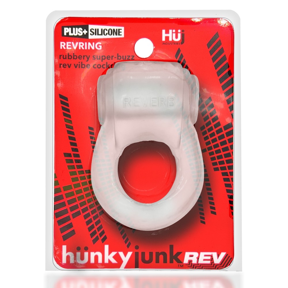 OXBALLS - HUNKYJUNK REVRING COCKRING WITH BULLET VIBRATOR CLEAR ICE
