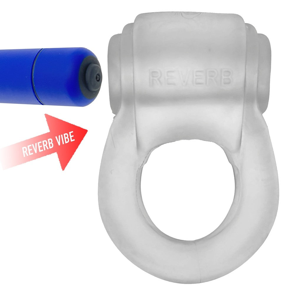 OXBALLS - HUNKYJUNK REVRING COCKRING WITH BULLET VIBRATOR CLEAR ICE