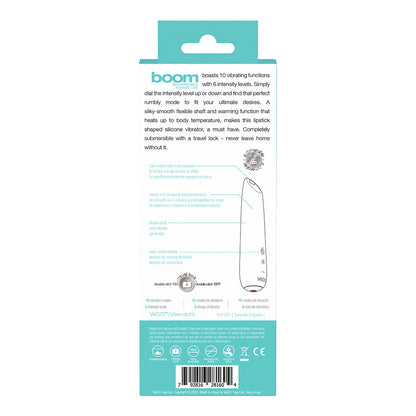 VEDO - VIBRADOR SLIMLINE DE SILICONE RECARREGÁVEL COM AQUECIMENTO BOOM