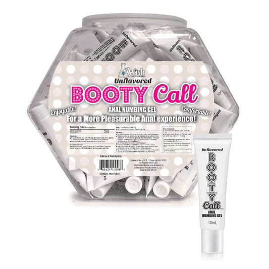 LITTLE GENIE - BOOTYCALL ANAL NUMBING GEL UNFLAVORED 65-PIECE FISHBOWL DISPLAY