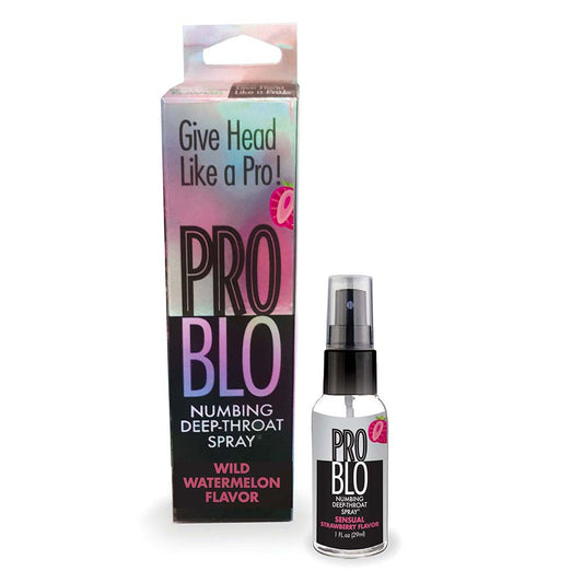 LITTLE GENIE - PRO BLO NUMBING DEEP THROAT SPRAY STRAWBERRY 1 OZ.
