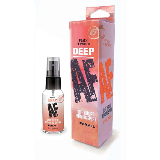 LITTLE GENIE - DEEP AF PEACH FLAVORED DEEP THROAT NUMBING SPRAY 1 OZ.