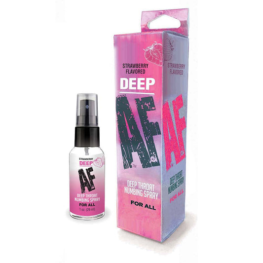 LITTLE GENIE - DEEP AF STRAWBERRY FLAVORED DEEP THROAT NUMBING SPRAY 1 OZ.