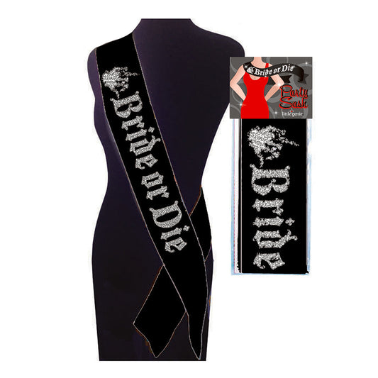 LITTLE GENIE - BRIDE OR DIE PARTY SASH