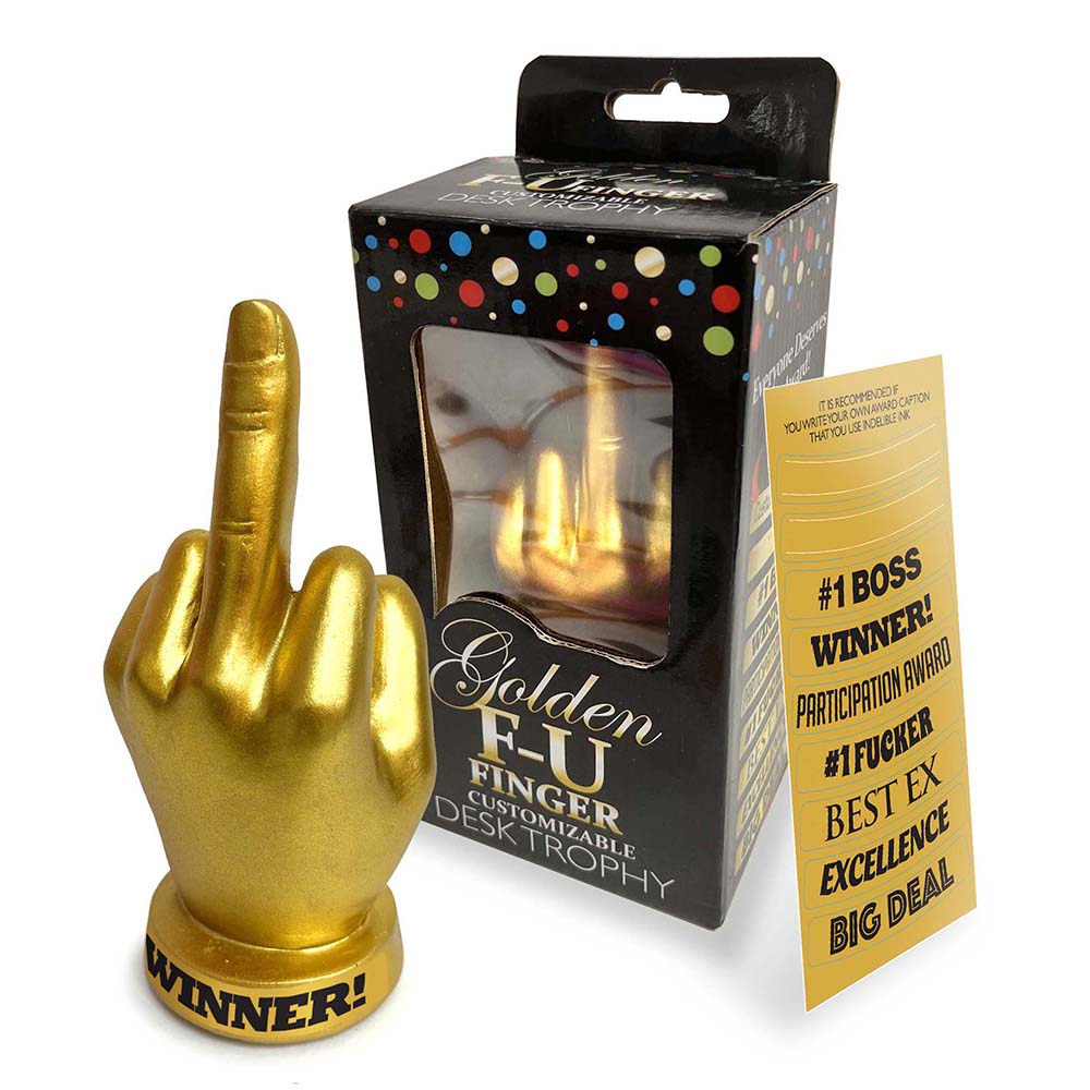 LITTLE GENIE - GOLDEN F-U FINGER TROPHY