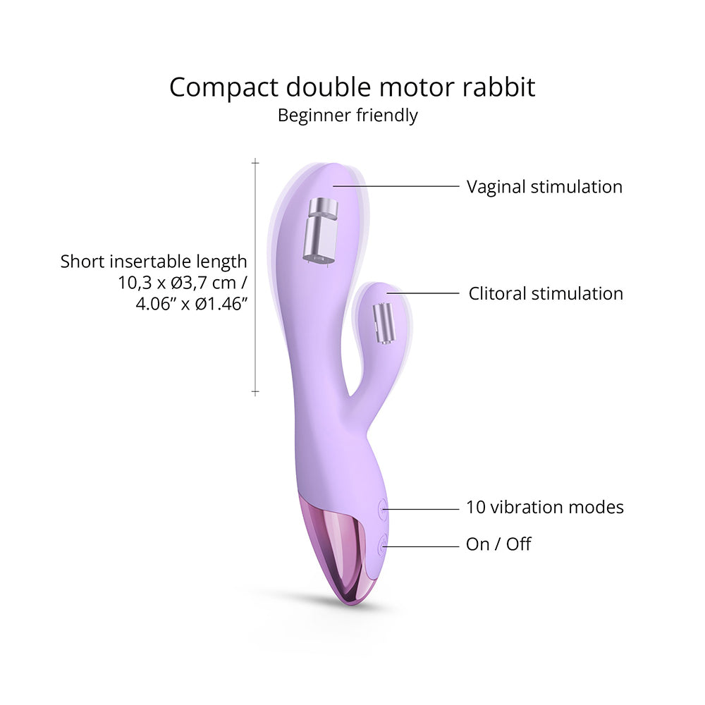 LOVELY PLANET - VIBRADOR PARA BEBÉ COELHO FUNKY BUNNY LOVE TO LOVE VIVA MAUVE