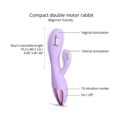 LOVELY PLANET - VIBRADOR PARA BEBÉ COELHO FUNKY BUNNY LOVE TO LOVE VIVA MAUVE