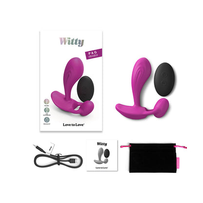 LOVELY PLANET - LOVE TO LOVE WITTY RECHARGEABLE REMOTE-CONTROLLED SILICONE P & G VIBRATOR SWEET ORCHID