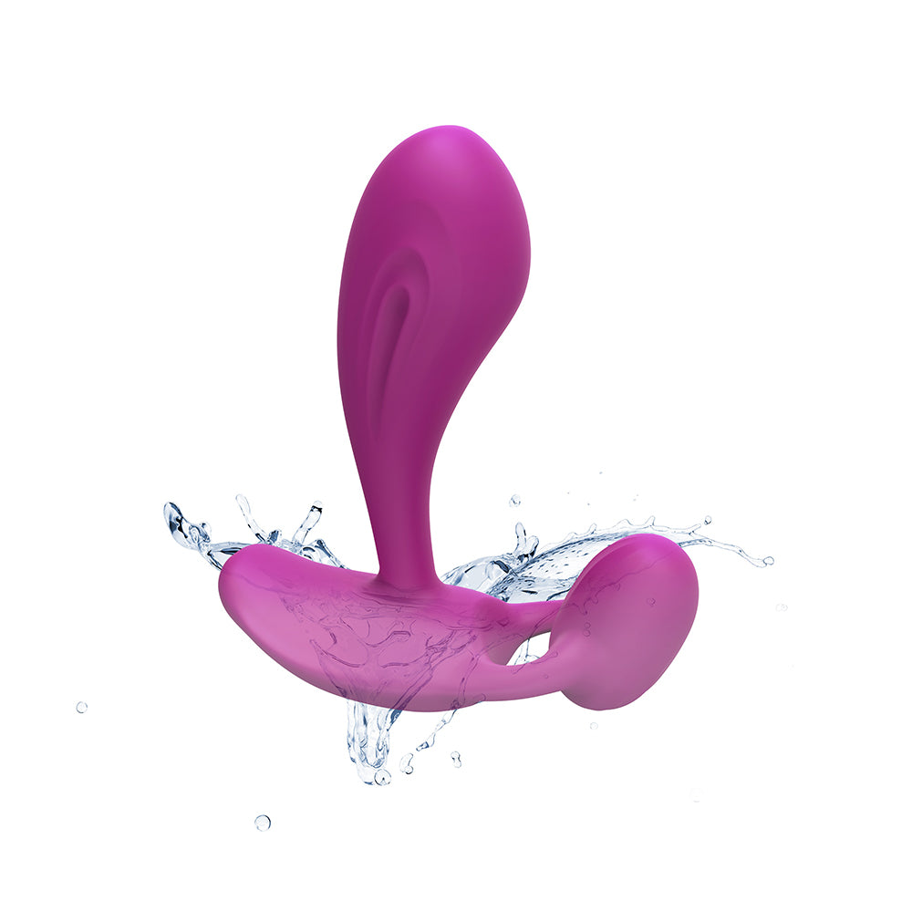 LOVELY PLANET - LOVE TO LOVE WITTY RECHARGEABLE REMOTE-CONTROLLED SILICONE P & G VIBRATOR SWEET ORCHID