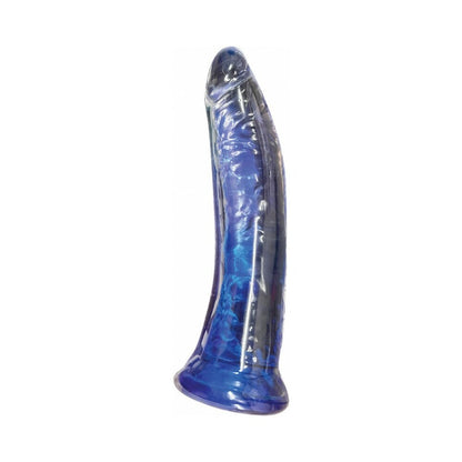 HOTT PRODUCTS - DILDO FANTASY TEXTURIZADO STARDUST GALACTIC STELLAR 8 POL. AZUL CRISTAL