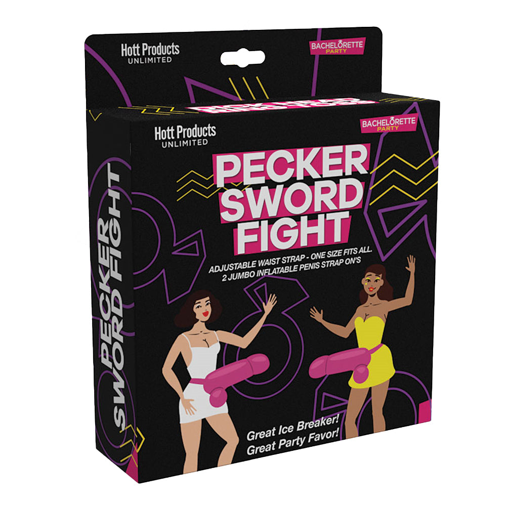 HOTT PRODUCTS - JOGO DE ESPADAS DE PILAS COM CINTA PENIANA GRANDE (PACOTE DE 2)