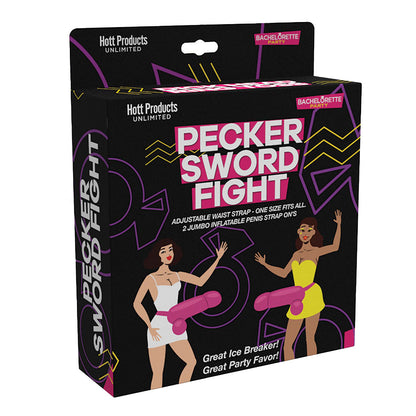 HOTT PRODUCTS - JOGO DE ESPADAS DE PILAS COM CINTA PENIANA GRANDE (PACOTE DE 2)
