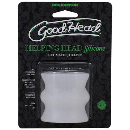DOC JOHNSON - GOODHEAD HELPING HEAD SILICONE ULTIMATE ORAL SEX ENHANCER FROST