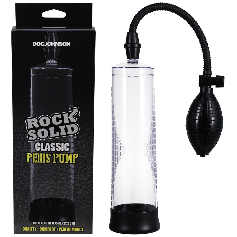 ROCK SOLID - CLASSIC PENIS PUMP BLACK/CLEAR