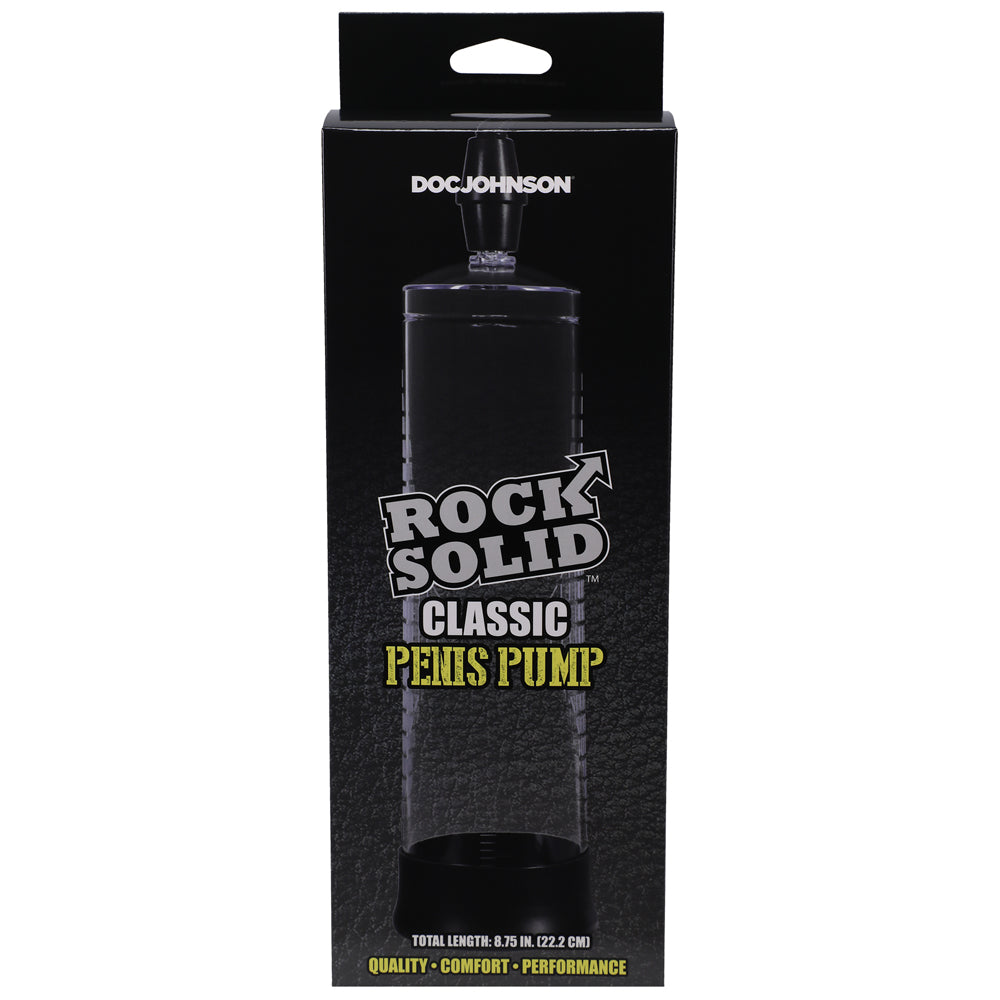 ROCK SOLID - CLASSIC PENIS PUMP BLACK/CLEAR
