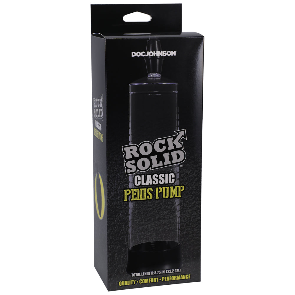 ROCK SOLID - CLASSIC PENIS PUMP BLACK/CLEAR