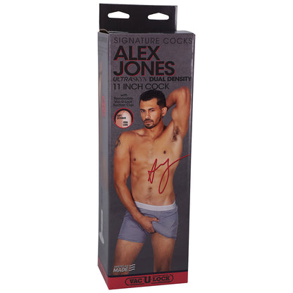 DOC JOHNSON - SIGNATURE COCKS ALEX JONES ULTRASKYN 11 IN. DUAL DENSITY DILDO WITH REMOVABLE VAC-U-LOCK SUCTION CUP TAN
