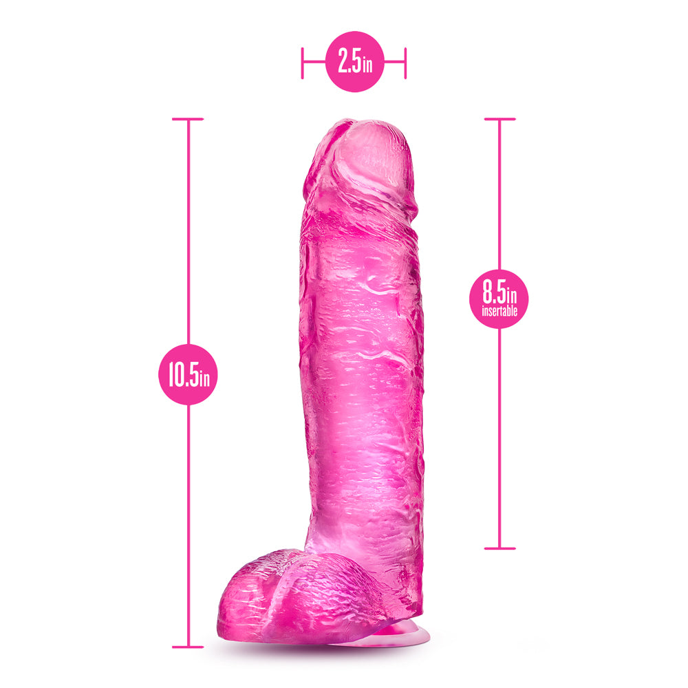 BLUSH - B YOURS PLUS BIG N' BULKY 10.5 IN. DILDO WITH BALLS PINK