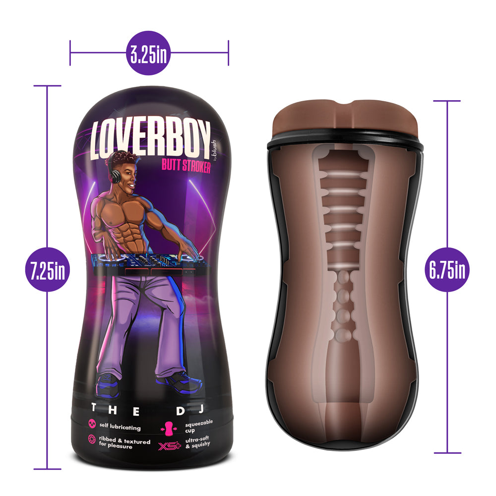BLUSH - LOVERBOY THE DJ SELF-LUBRICATING ANAL STROKER BROWN