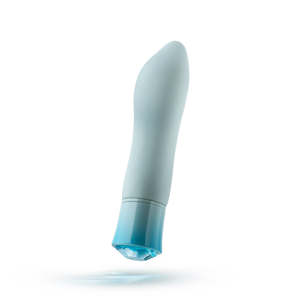 BLUSH - OH MY GEM ARDOR RECHARGEABLE WARMING SILICONE TAPERED VIBRATOR AQUAMARINE