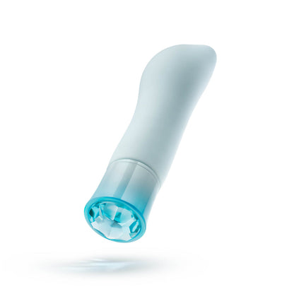 BLUSH - OH MY GEM ARDOR RECHARGEABLE WARMING SILICONE TAPERED VIBRATOR AQUAMARINE