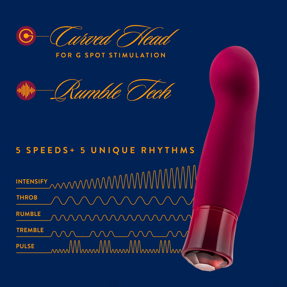 BLUSH - OH MY GEM CLASSY RECHARGEABLE WARMING SILICONE G-SPOT VIBRATOR GARNET