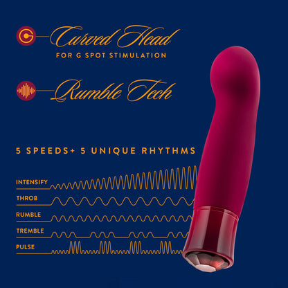 BLUSH - OH MY GEM CLASSY RECHARGEABLE WARMING SILICONE G-SPOT VIBRATOR GARNET