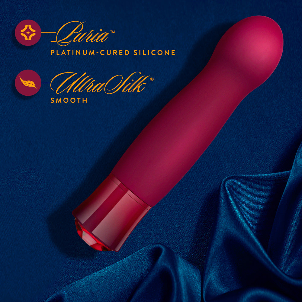 BLUSH - OH MY GEM CLASSY RECHARGEABLE WARMING SILICONE G-SPOT VIBRATOR GARNET