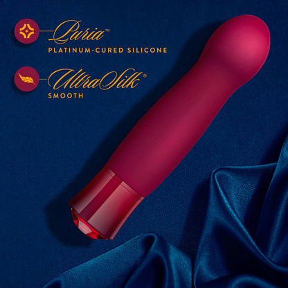 BLUSH - OH MY GEM CLASSY RECHARGEABLE WARMING SILICONE G-SPOT VIBRATOR GARNET