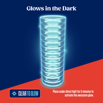BLUSH - RIZE! RIBZ GLOW IN THE DARK SELF-LUBRICATING STROKER CLEAR