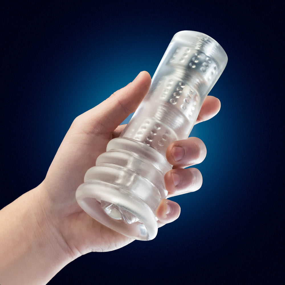 BLUSH - RIZE! LUZ GLOW IN THE DARK SELF-LUBRICATING STROKER CLEAR
