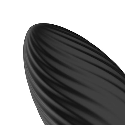 NEXUS - TORNADO RECHARGEABLE REMOTE-CONTROLLED ROTATING & VIBRATING TEXTURED SILICONE ANAL PLUG BLACK