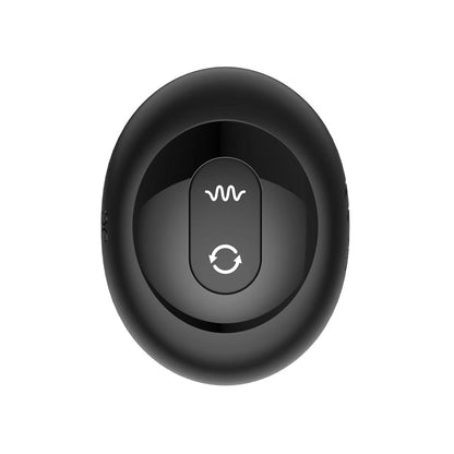 NEXUS - TORNADO RECHARGEABLE REMOTE-CONTROLLED ROTATING & VIBRATING TEXTURED SILICONE ANAL PLUG BLACK