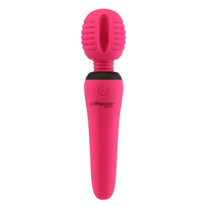 BMS - PALMPOWER GROOVE RECHARGEABLE SILICONE MINI WAND MASSAGER FUCHSIA