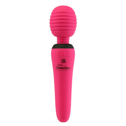 BMS - PALMPOWER GROOVE RECHARGEABLE SILICONE MINI WAND MASSAGER FUCHSIA