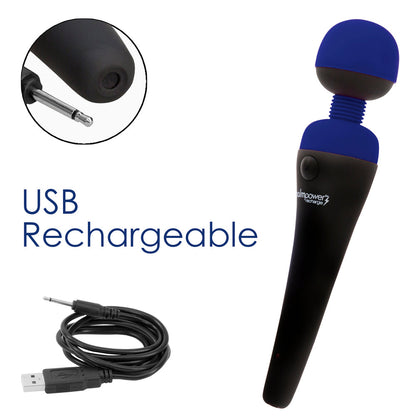BMS - MASSAGADOR PALMPOWER RECARREGÁVEL VIA USB AZUL