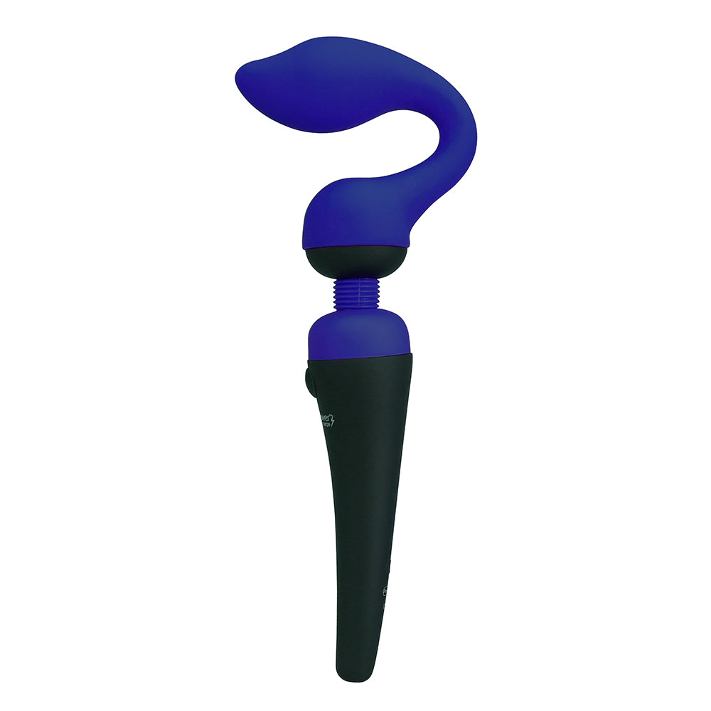 BMS - PALMPOWER PALMSENSUAL ATTACHMENTS 2-PIECE SILICONE MASSAGER HEADS BLUE