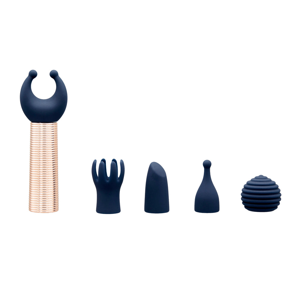 BMS - PILLOW TALK SECRETS DESIRES CONJUNTO DE 6 MINI MASSAJADORES EM SILICONE AZUL-MARINHO