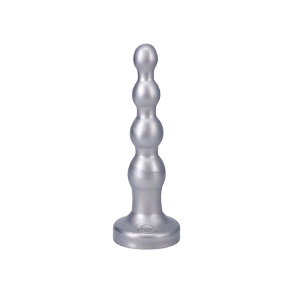 TANTUS - RIPPLE LARGE 8 POL. DILDO ANAL COM CONTAS MÉDIO-FIRM PRATEADO