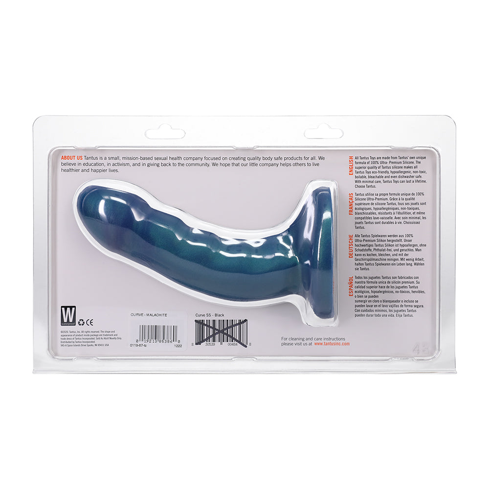 TANTUS - CURVE 6.5 IN. DILDO SOFT MALACHITE