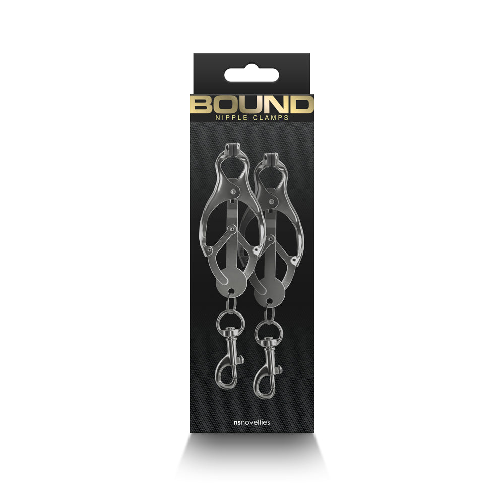 NS NOVELTIES - BOUND NIPPLE CLAMPS C3 GUNMETAL