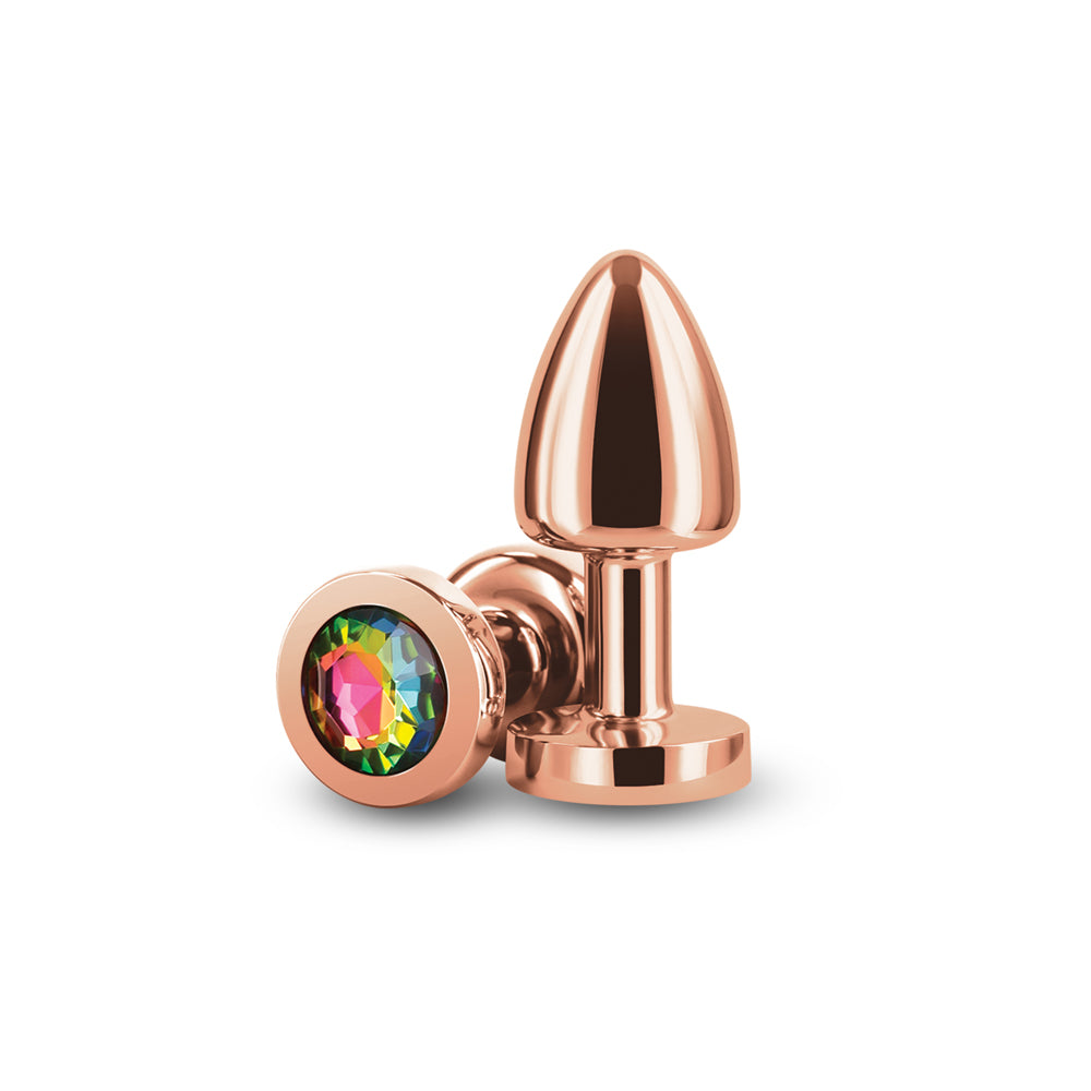 NS NOVELTIES - REAR ASSETS PETITE METAL ANAL PLUG ROSE GOLD/RAINBOW