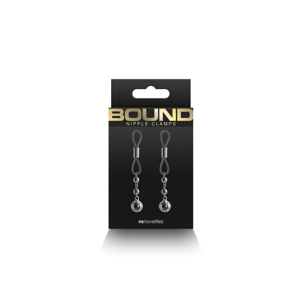 NS NOVELTIES - BOUND NIPPLE CLAMPS D1 GUNMETAL