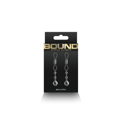 NS NOVELTIES - BOUND NIPPLE CLAMPS D1 GUNMETAL
